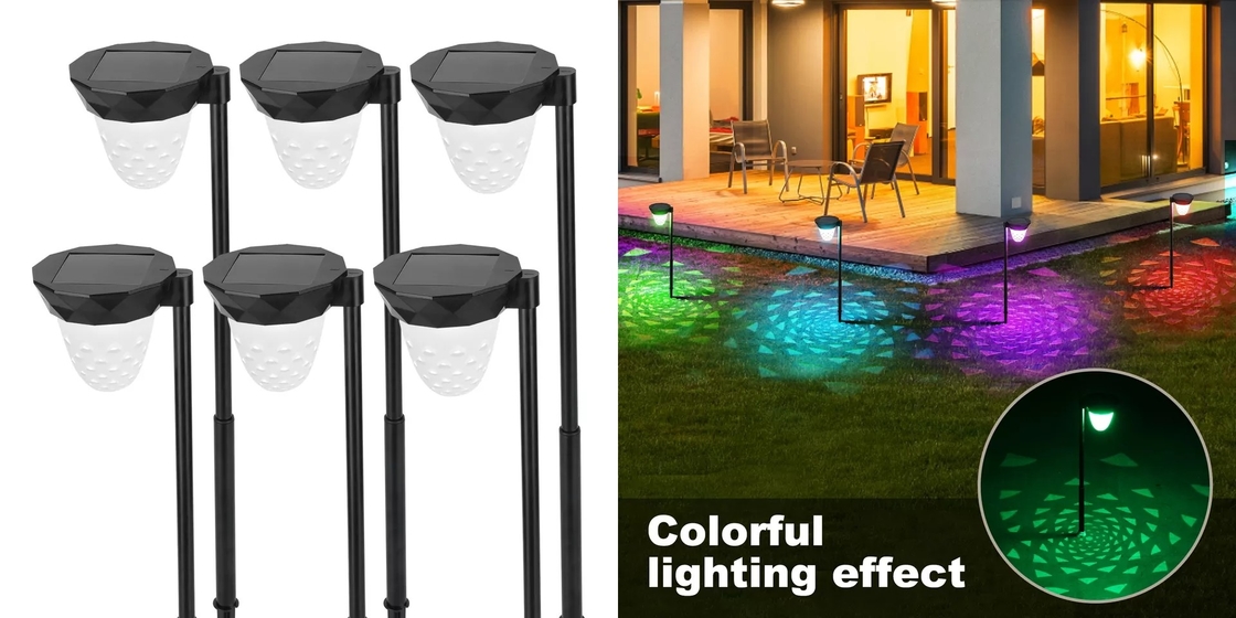 O jardim IP65 solar impermeável ilumina a luz à terra colorida posta solar