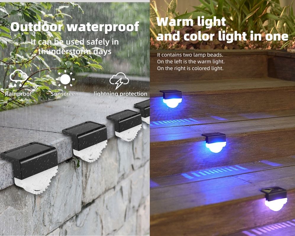 O jardim IP65 solar impermeável ilumina a mini luz exterior da cerca da decoração para a escada do parque