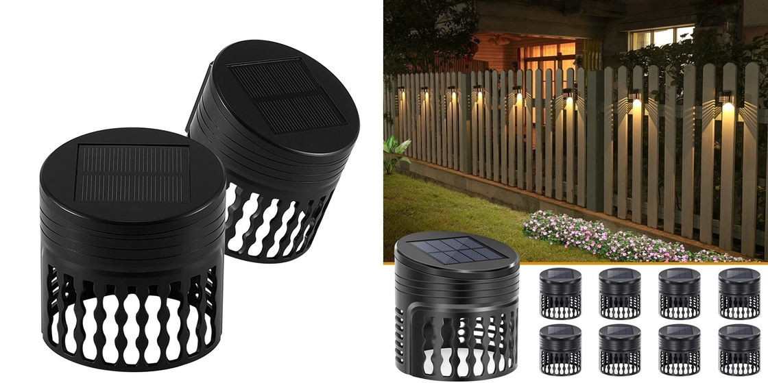 O jardim solar decorativo do efeito da luz ilumina a iluminação do diodo emissor de luz para a decoração da parede da cerca