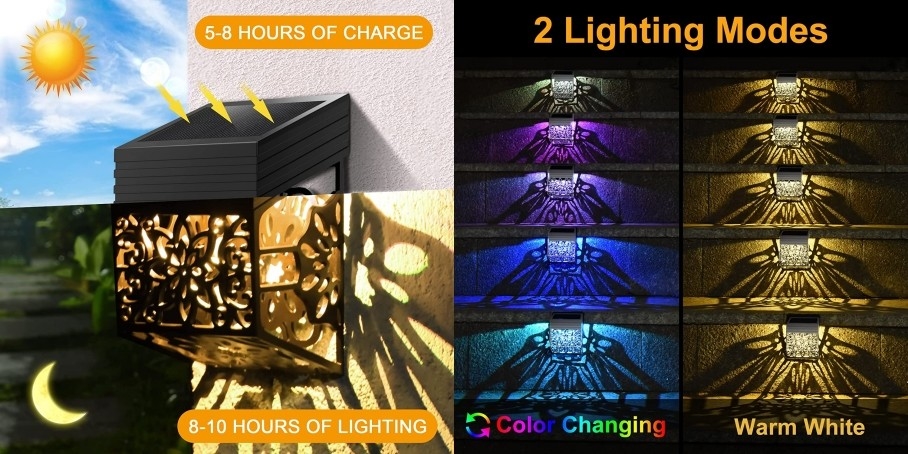 A cerca solar do projeto original do teste padrão ilumina a luz durável do jardim do waterprooof exterior da iluminação do diodo emissor de luz