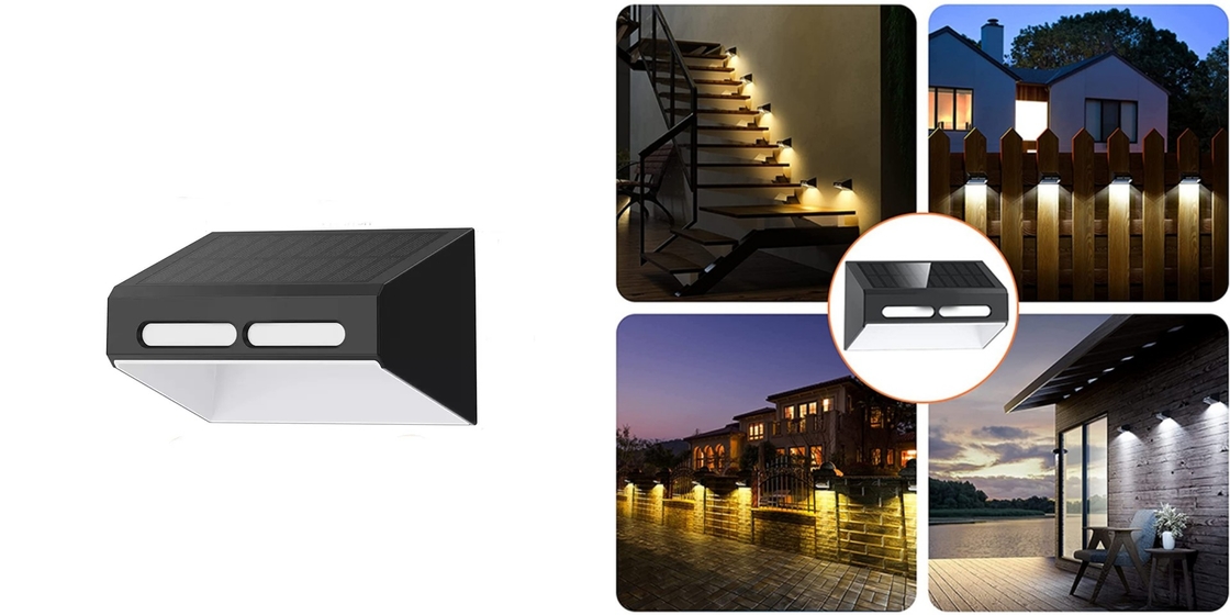 das lâmpadas solares de Light Decorative Ambient da cerca da bateria 1800mA luzes postas solares do diodo emissor de luz