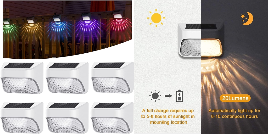 Diodo emissor de luz do jardim que ilumina lâmpadas ambientais decorativas da luz solar de Lights Garden Wall da cerca