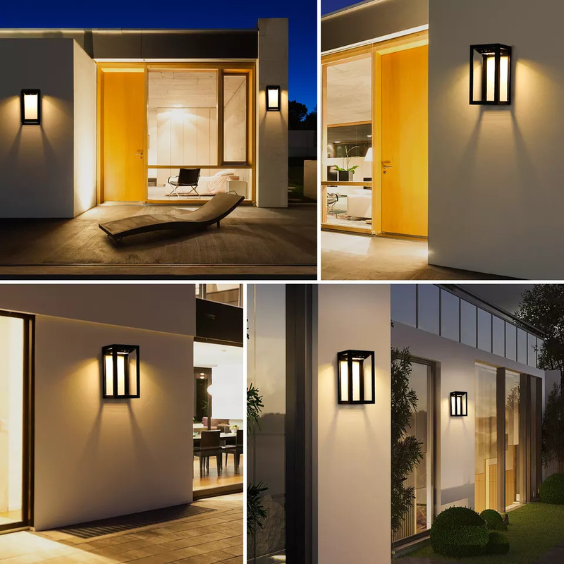 o diodo emissor de luz posto solar solar do sensor de movimento da luz da parede da bateria 2200mA ilumina-se para a decoração