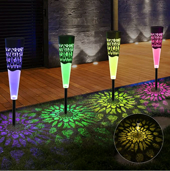 Gramado exterior decorativo de Constant Bright Landscape Path For das luzes do painel solar do RGB