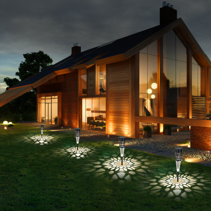 Gramado exterior decorativo de Constant Bright Landscape Path For das luzes do painel solar do RGB