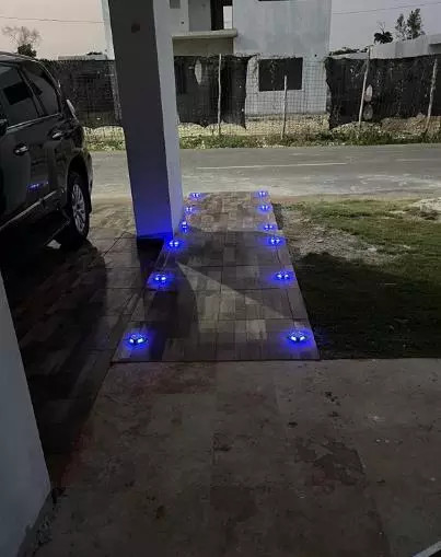 O círculo solar sem fio da luz da doca da entrada de automóveis conduziu o marcador exterior para a passagem 110*22.5 milímetro