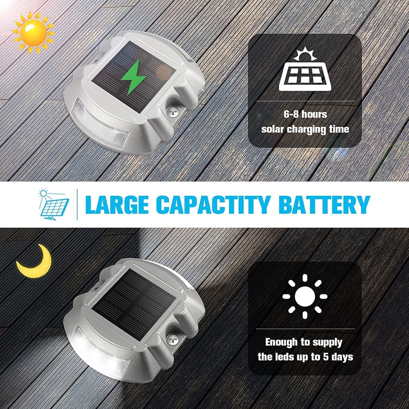 A estrada à terra solar impermeável das luzes IP68 enche o diodo emissor de luz para exterior/caminho/plataforma/entrada de automóveis