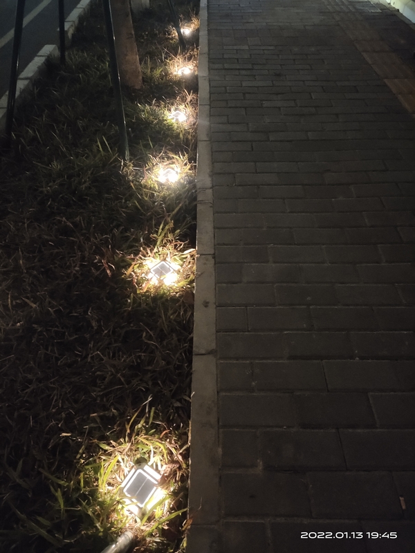 Luz posta solar brilhante 1.2V Marine Deck Driveway exterior 1200MAH da doca do quadrado