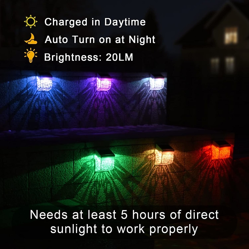 A parede conduzida solar do teste padrão de flor ilumina IP65 a cerca decorativa exterior Lamp For Garden