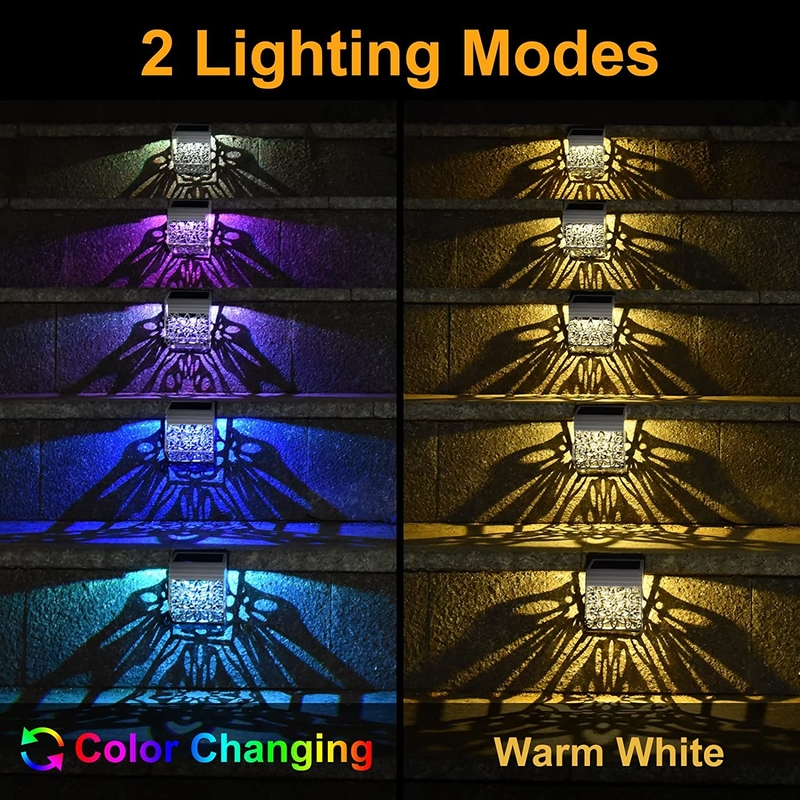 A parede conduzida solar do teste padrão de flor ilumina IP65 a cerca decorativa exterior Lamp For Garden