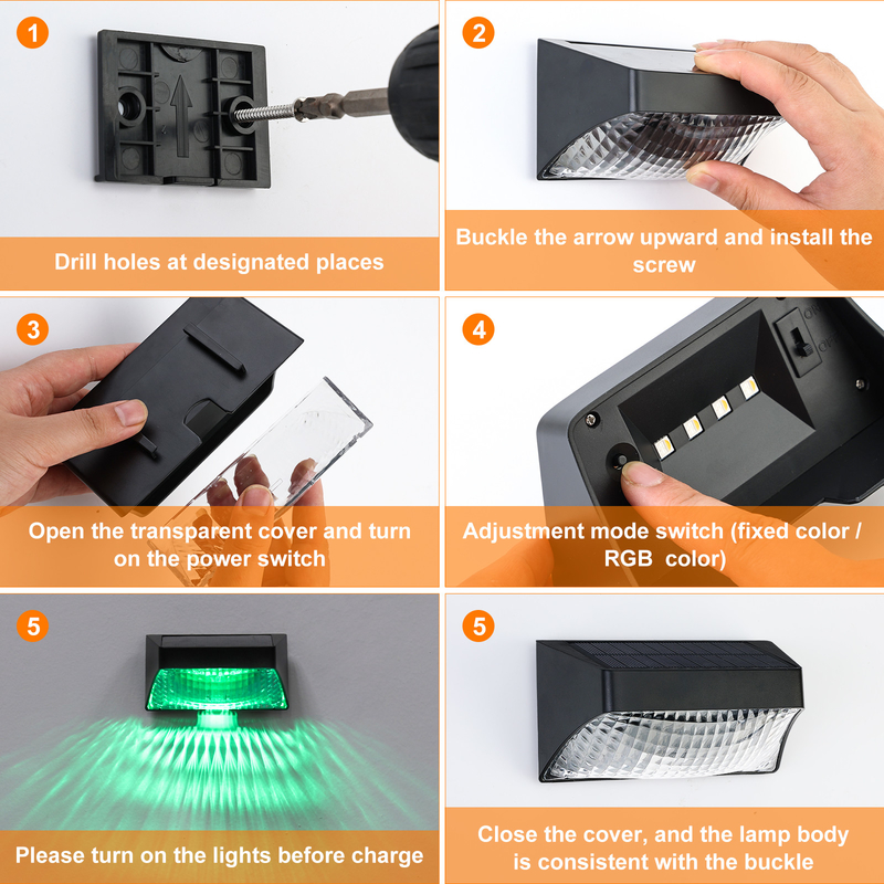 IP65 cerca solar Flood Lights For RGB exterior decorativo para a paisagem