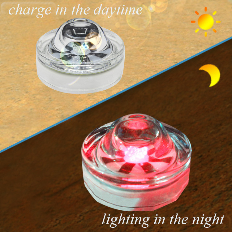 Ip68 resistente à água Solar LED Estrada Stud Decoração de paisagem Luz solar luz subterrânea