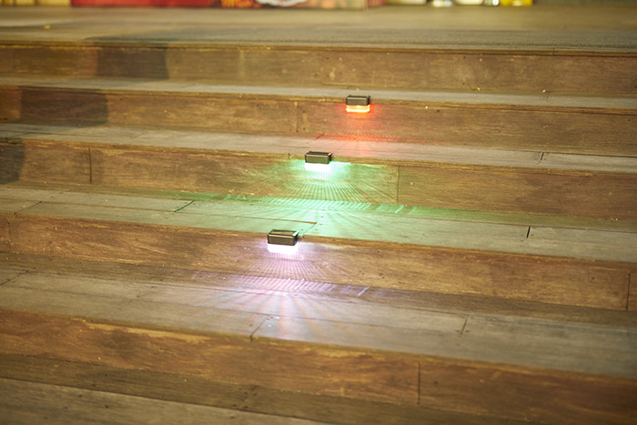 Lâmpadas de passagem de LED solar Lâmpadas de porta de embarque Lâmpadas de passagem de advertência exterior Lâmpadas para calçadas Jardim Jardim