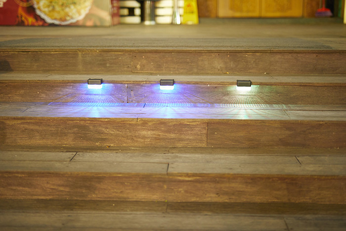 Lâmpadas de passagem de LED solar Lâmpadas de porta de embarque Lâmpadas de passagem de advertência exterior Lâmpadas para calçadas Jardim Jardim