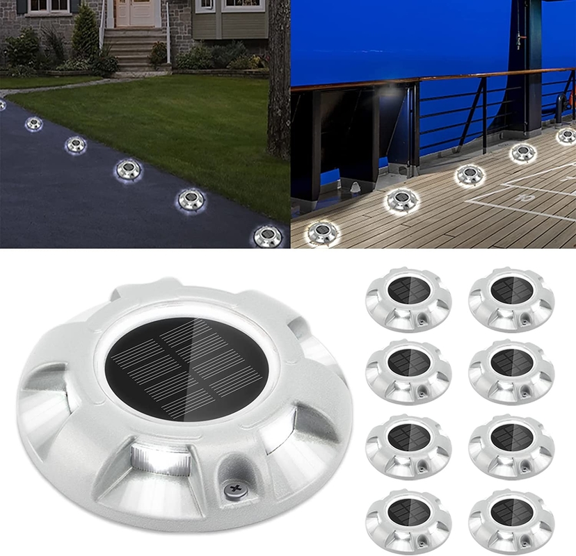 Aviso externo LED lâmpadas solares de entrada 165g para calçada jardim caminho pátio lâmpadas solares passo