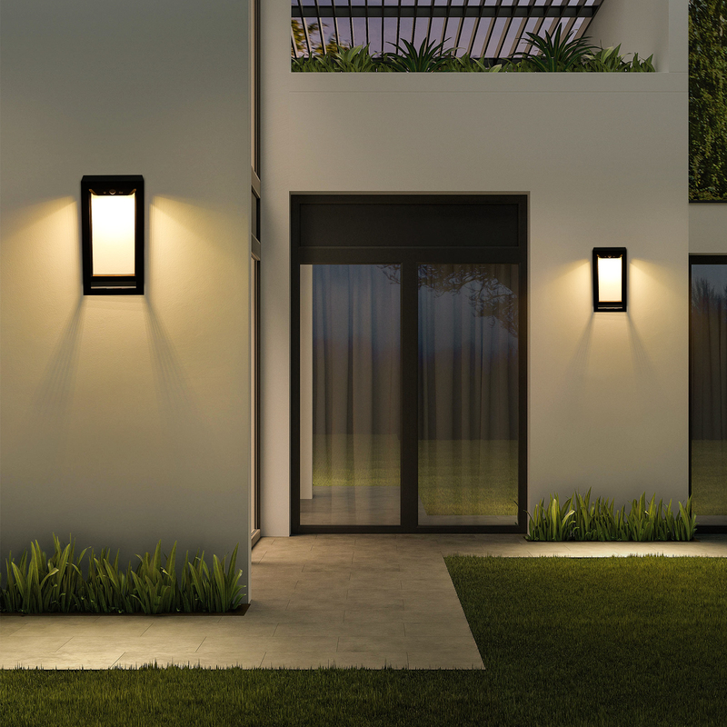 3.7V/2200MA Bateria Luz de paisagem LED a energia solar para caminho de jardim e porta exterior