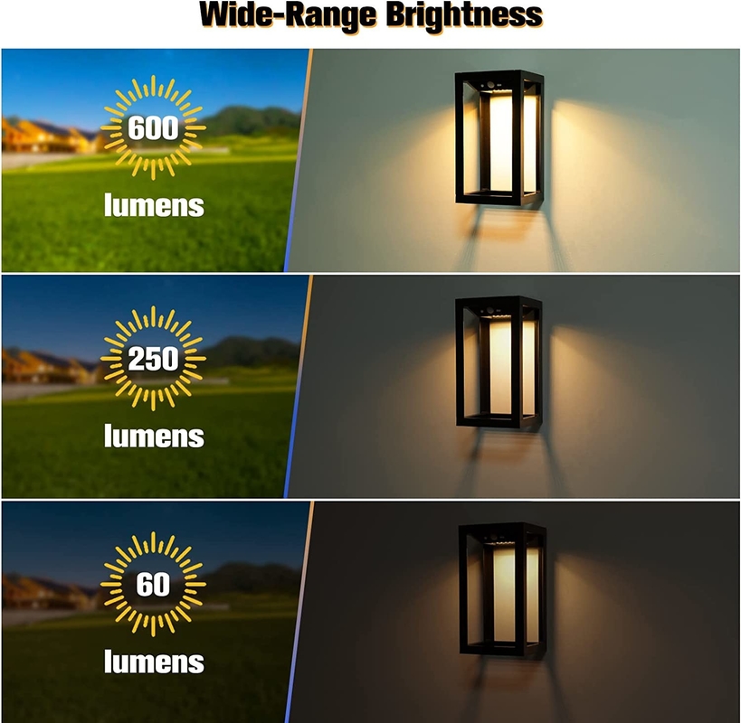 3.7V/2200MA Bateria Luz de paisagem LED a energia solar para caminho de jardim e porta exterior