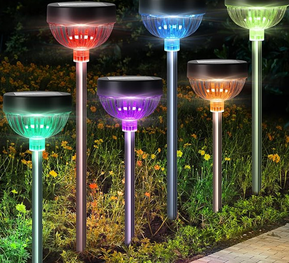 IP65 resistente à água ABS PC LED Iluminação solar de jardim com 100LM Intensidade de luz / 600mAh Bateria Capacidade