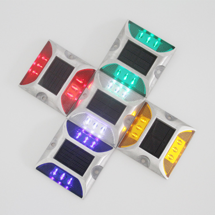 Refletor solar com liga de alumínio Shell bateria de lítio energia 2pcs colocação LED