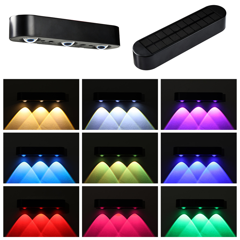 Lâmpadas LED decorativas de energia solar pretas com modos de ligação/desligação constante e de respiração