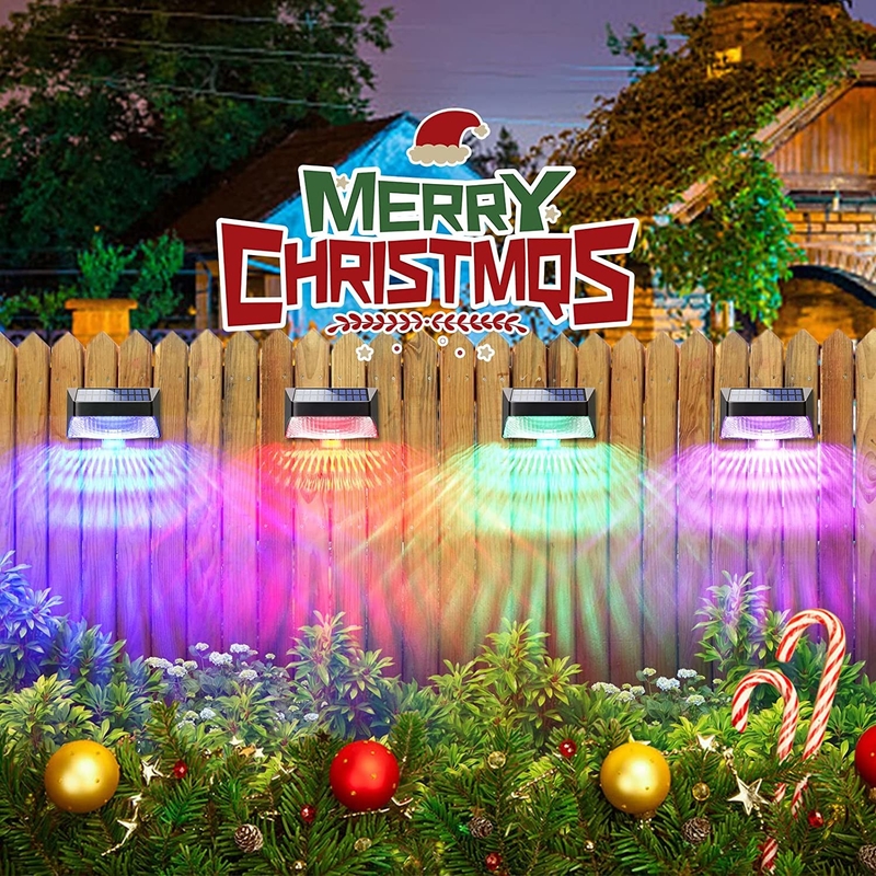 Lâmpada de jardim solar decorativa exterior Luz de parede LED multicolor