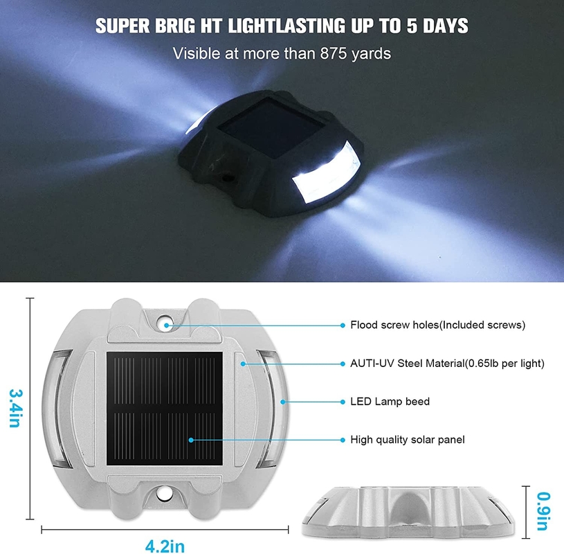 Luz solar de alumínio LED Construção de alumínio leve para fácil instalação de parafuso