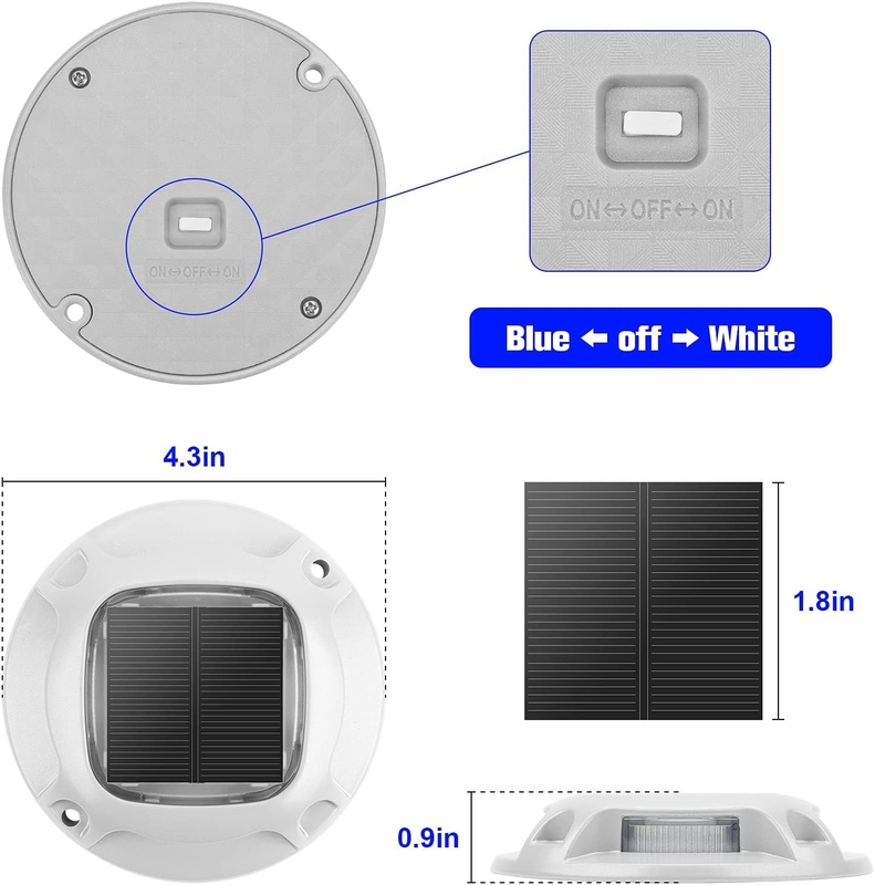 Método de instalação de parafuso Luz solar de doca com nível de impermeabilidade IP68 e durabilidade prolongada