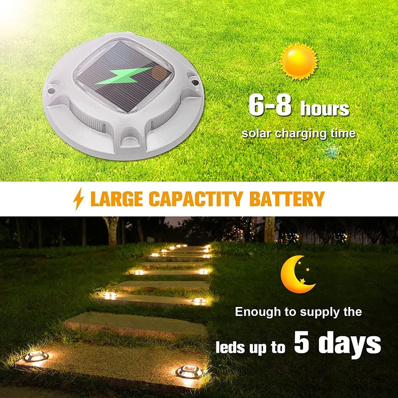 Alumínio Solar Dock Light LED Branco Quente 20 Lumes Brilho Leve para fácil instalação