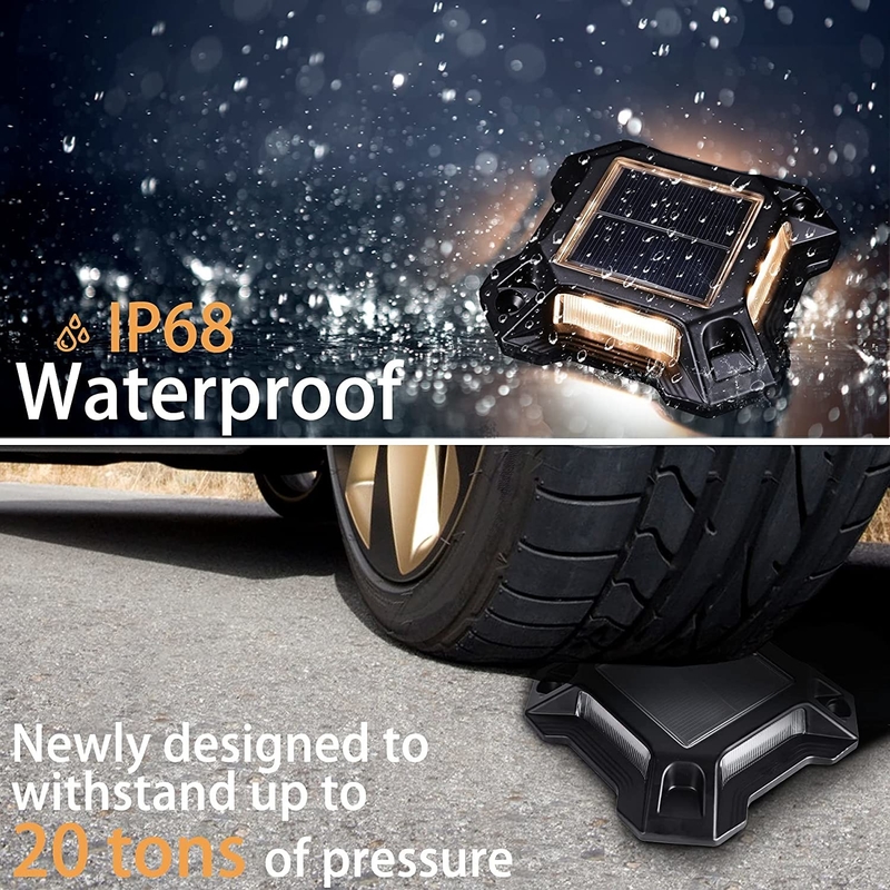 IP 68 Iluminação solar LED à prova d'água Iluminação de terraço solar exterior Decorativa Iluminação de terraço para pátio