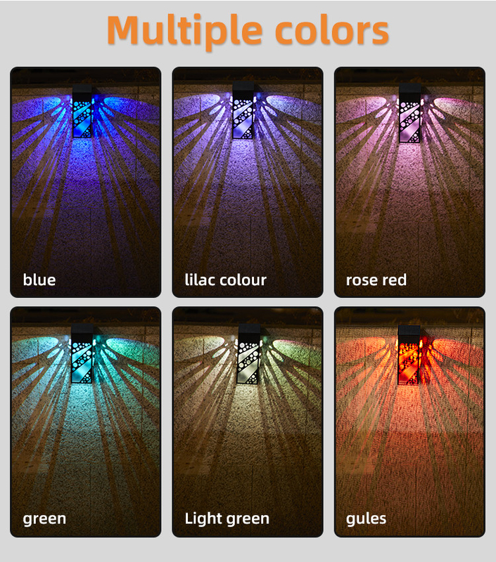 IP 68 Iluminação solar LED à prova d'água Iluminação de terraço solar exterior Decorativa Iluminação de terraço para pátio