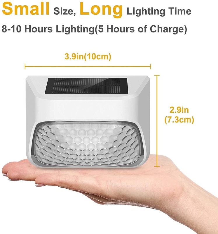 100g Solar Fence Light Preto ABS PMMA Branco Quente RGB 20Lumens Impermeável IP65 4,5 Hrs Carregamento