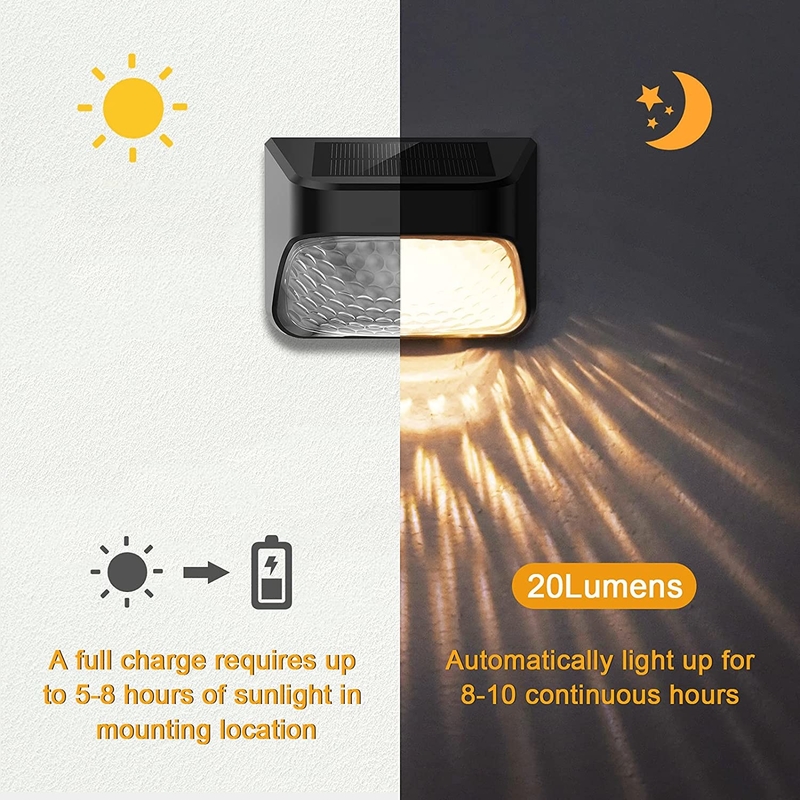 15 horas de funcionamento ABS PMMA Solar Decoração Luz Branco Quente RGB Bateria de Silício Monocristalino