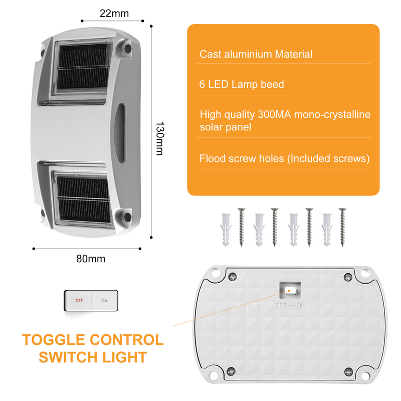 Iluminação solar de terraço exterior à prova d'água