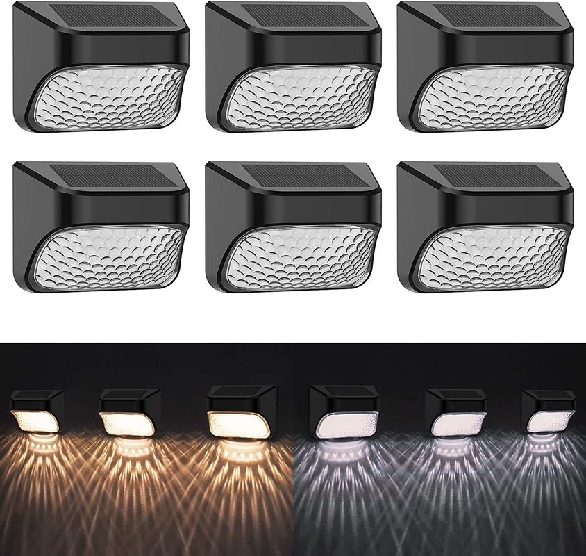 Luz de vedação a energia solar LED Área exterior à prova d'água Luz de parede de pátio Luz de jardim decorativa