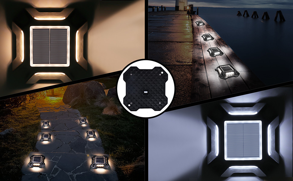 Área exterior de passagem impermeável de passagem de energia solar luzes de deque LED luz subterrânea para Garden Street