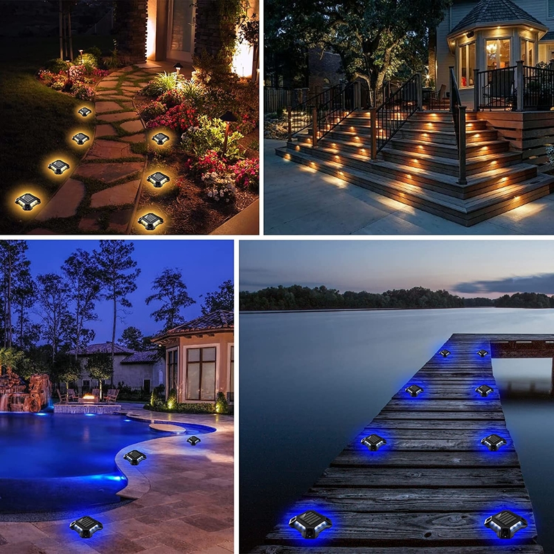Área exterior de passagem impermeável de passagem de energia solar luzes de deque LED luz subterrânea para Garden Street