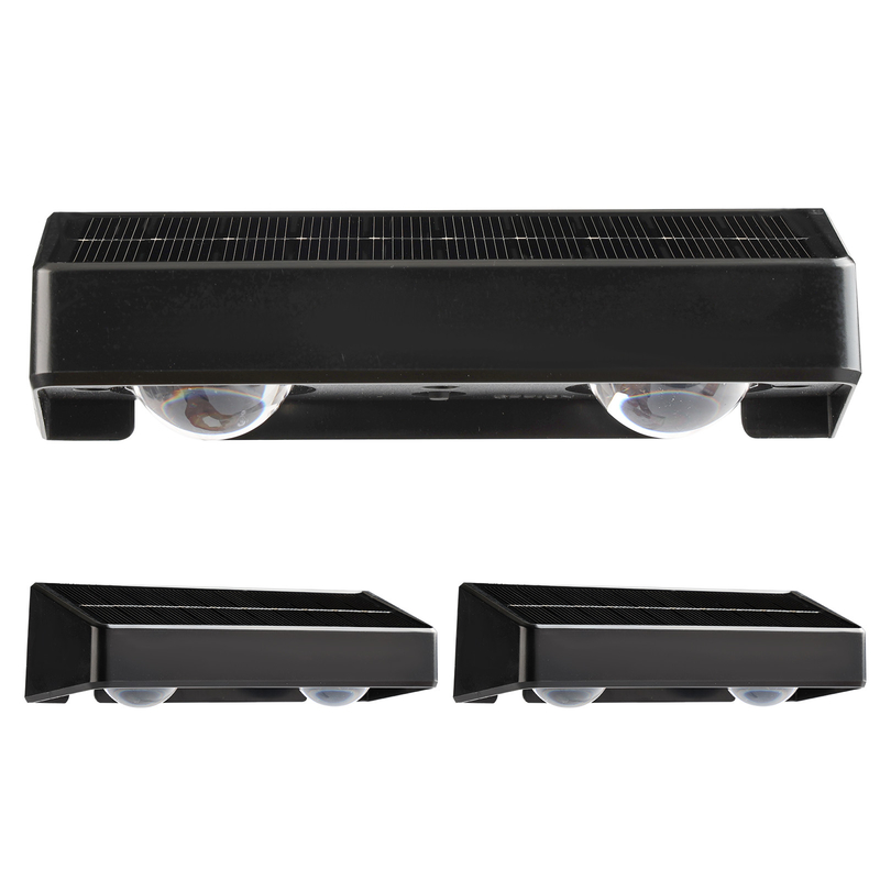 Lâmpada de parede solar de silício monocristalino com LED RGB ABA PC Shell IP65 Nível à prova de água