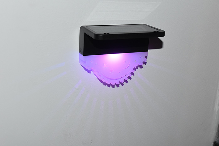 Área exterior à prova d'água Solar Jardim vedação Luz Multicolor Solar LED Portão Pilar Luz Para Jardim