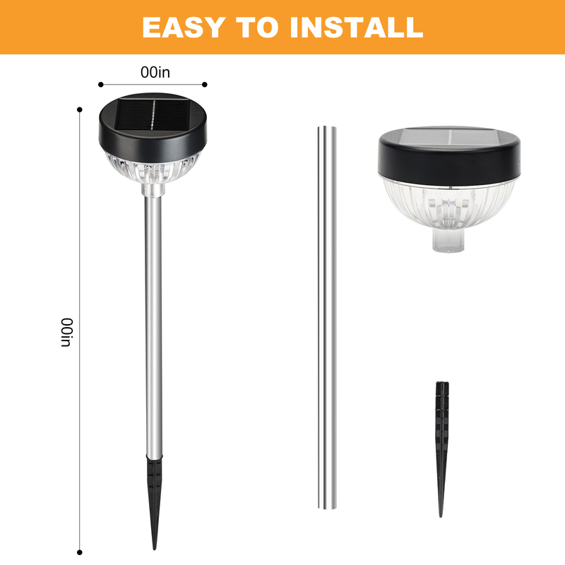Luzes de jardim LED coloridas movidas a energia solar com painel de silício monocristalino para aquecimento durante 20 horas de trabalho