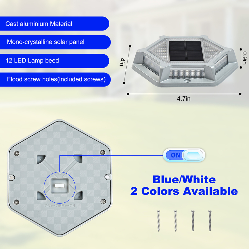 20 lumens Solar LED Dock Light IP68 impermeável para iluminação luminosa do porto