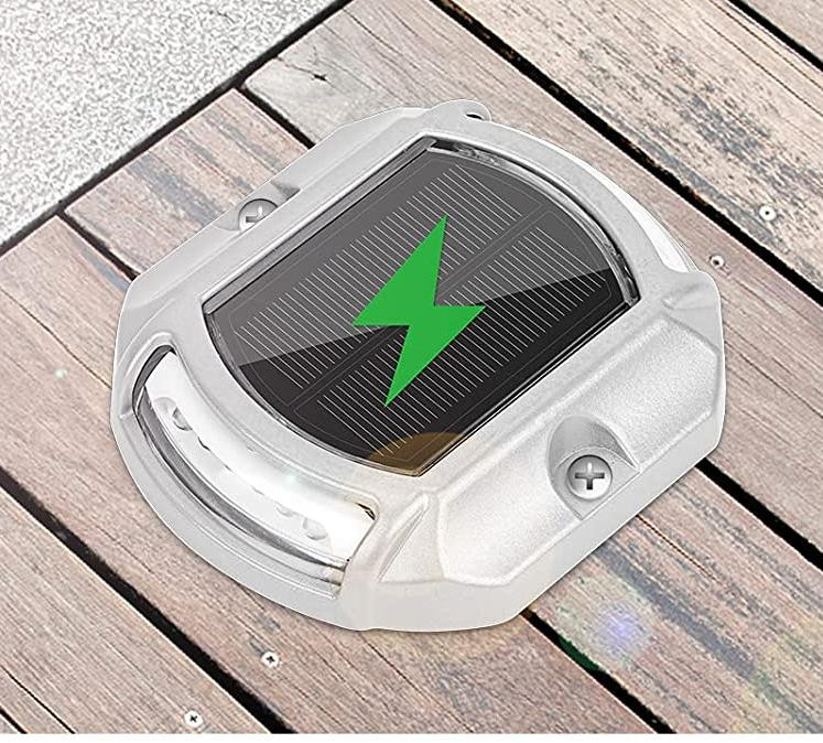 Luz solar de doca de alumínio IP68 LED à prova d'água para iluminação de doca - Bule/Cold White Glow