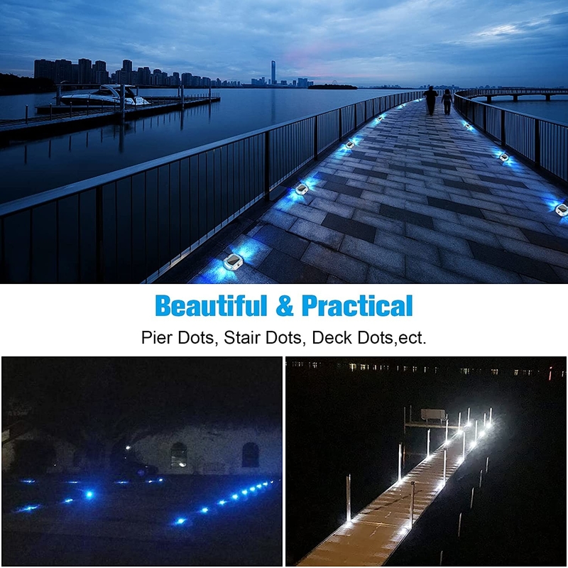 IP68 resistente à água luz solar LED Kit Mazon com 4 luzes 2V fonte de energia solar 140g peso