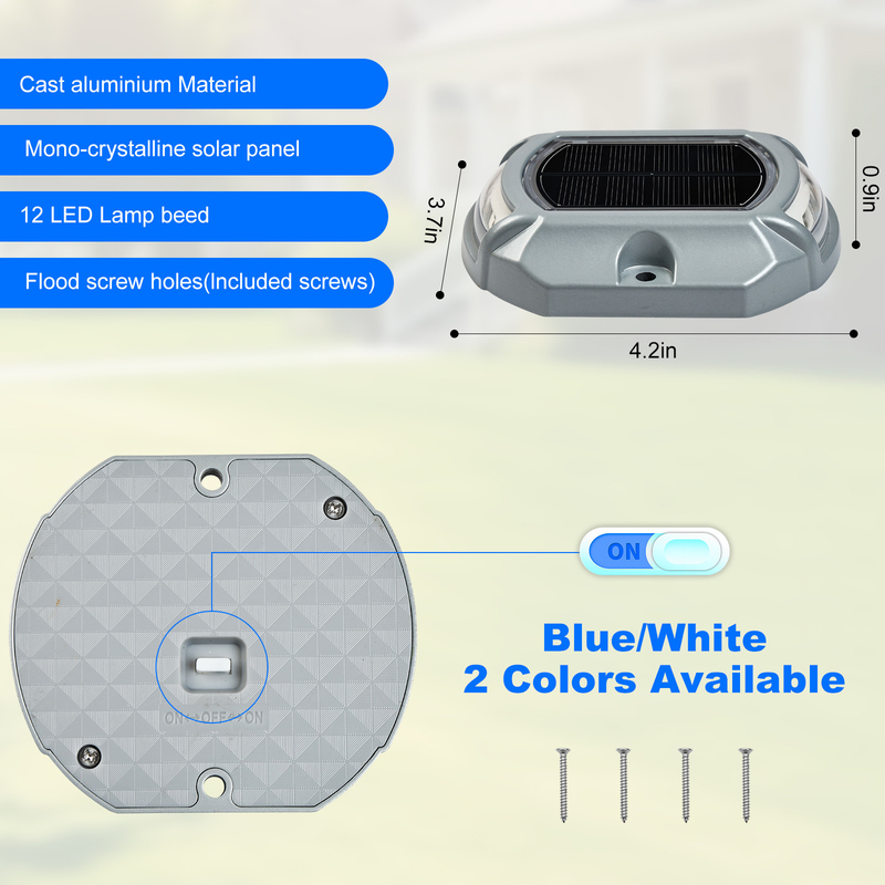 IP68 resistente à água luz solar LED Kit Mazon com 4 luzes 2V fonte de energia solar 140g peso