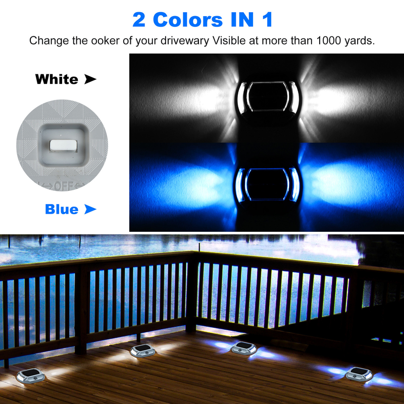 IP68 resistente à água luz solar LED Kit Mazon com 4 luzes 2V fonte de energia solar 140g peso