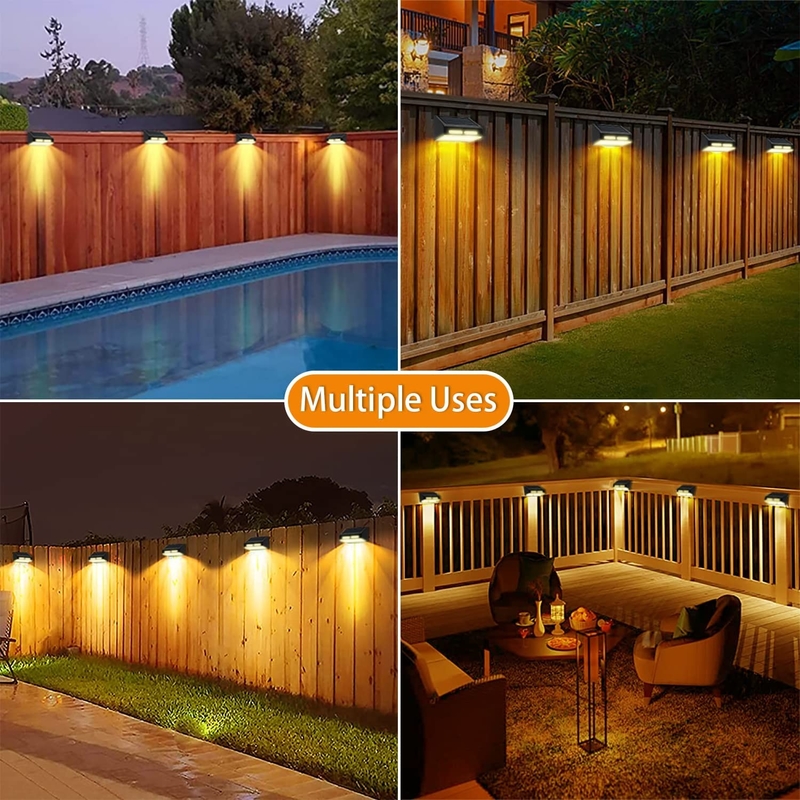 ABS Corpo LED Luz de parede com Iluminação RGB Branca Quente IP65 resistente à água 4 Pcs LED