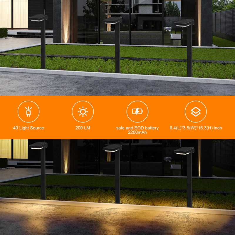 IP65 Lâmpada solar exterior com 15 horas de tempo de trabalho
