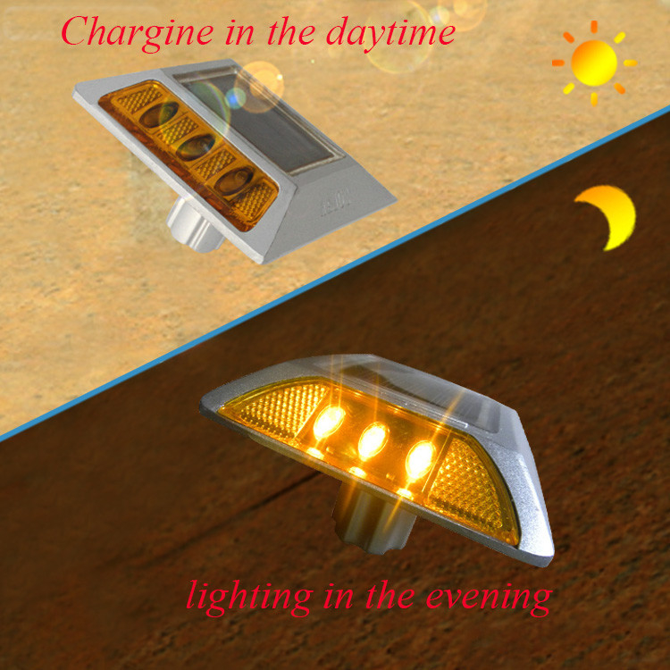 Rodas solares 2V LED IP68 Impermeável Liga de alumínio PC Reflector Amarelo Vermelho Branco Azul Verde