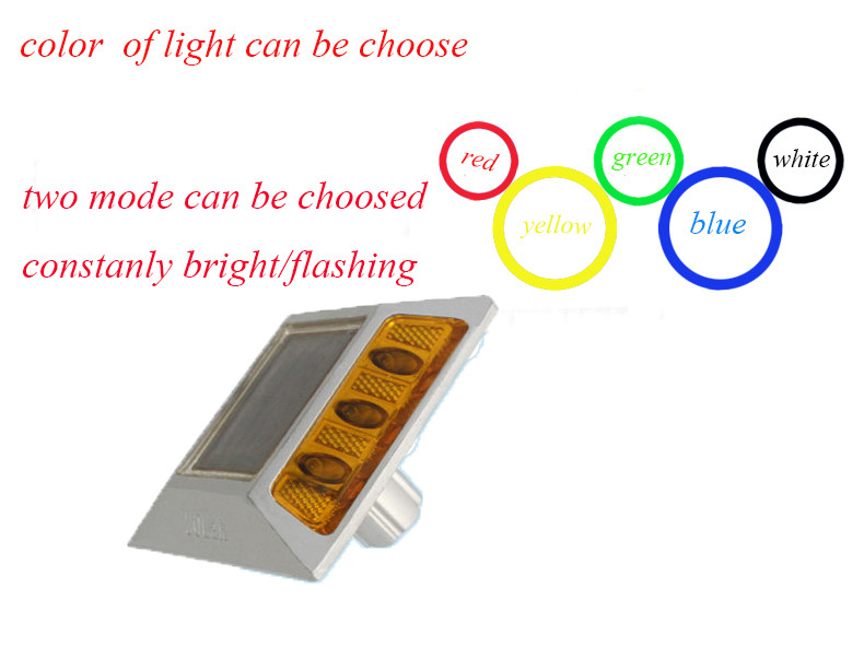 Rodas solares 2V LED IP68 Impermeável Liga de alumínio PC Reflector Amarelo Vermelho Branco Azul Verde