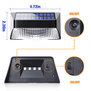20 Horas de Tempo de Trabalho Iluminação solar de jardim / Iluminação LED com IP65 ABS PC resistente a intempéries
