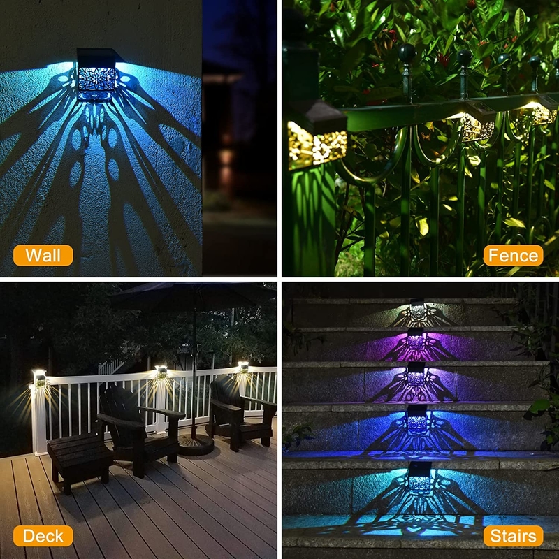 Iluminação solar de jardim LED com painel de silício monocristalino em branco quente/frio/RGB